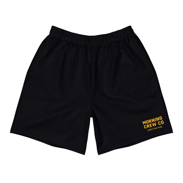 Morning Crew Co Black Athletic Long Shorts