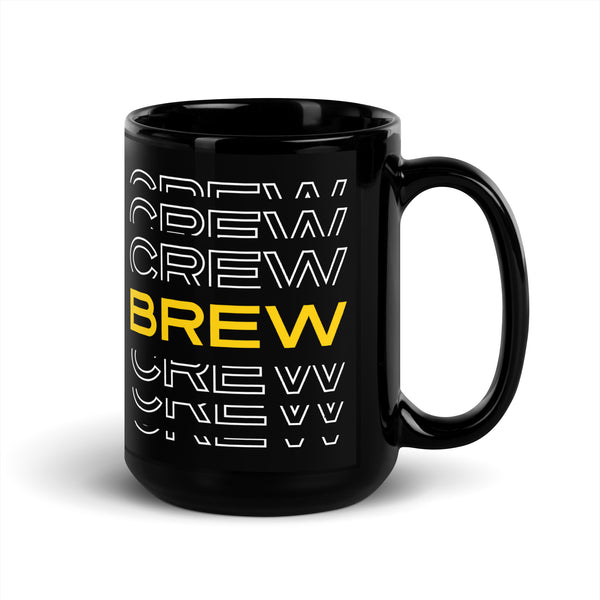 Morning Brew Black Glossy Mug