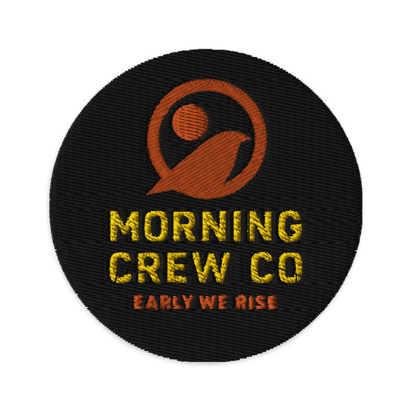 Morning Crew Co Embroidered Patch