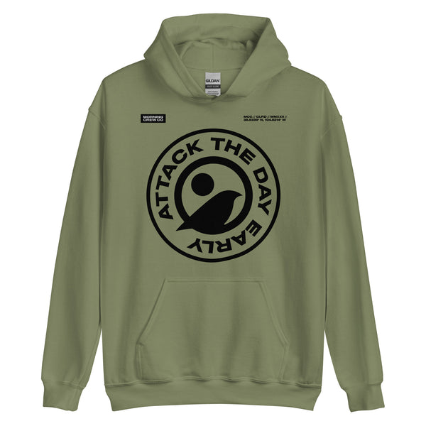 Attack the Day Early Green Hoodie