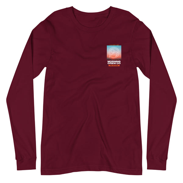 Rise and Grind Maroon Long Sleeve Tee