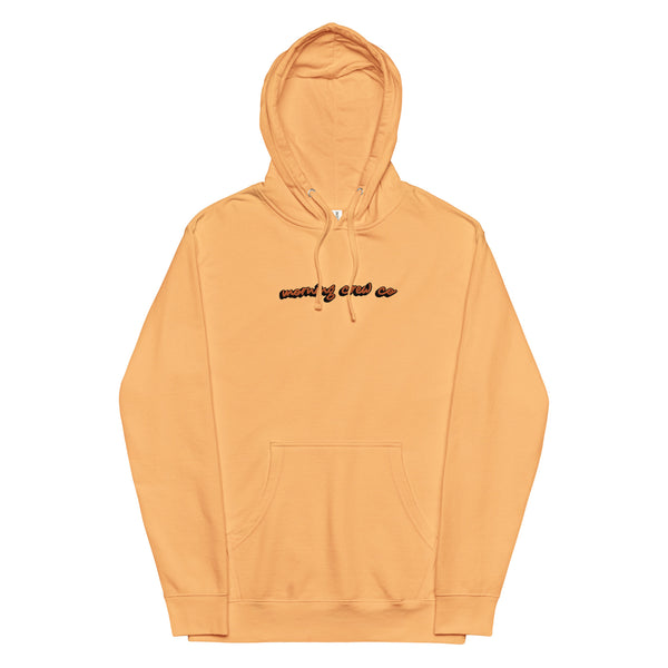 Embroidered Peach Midweight Hoodie